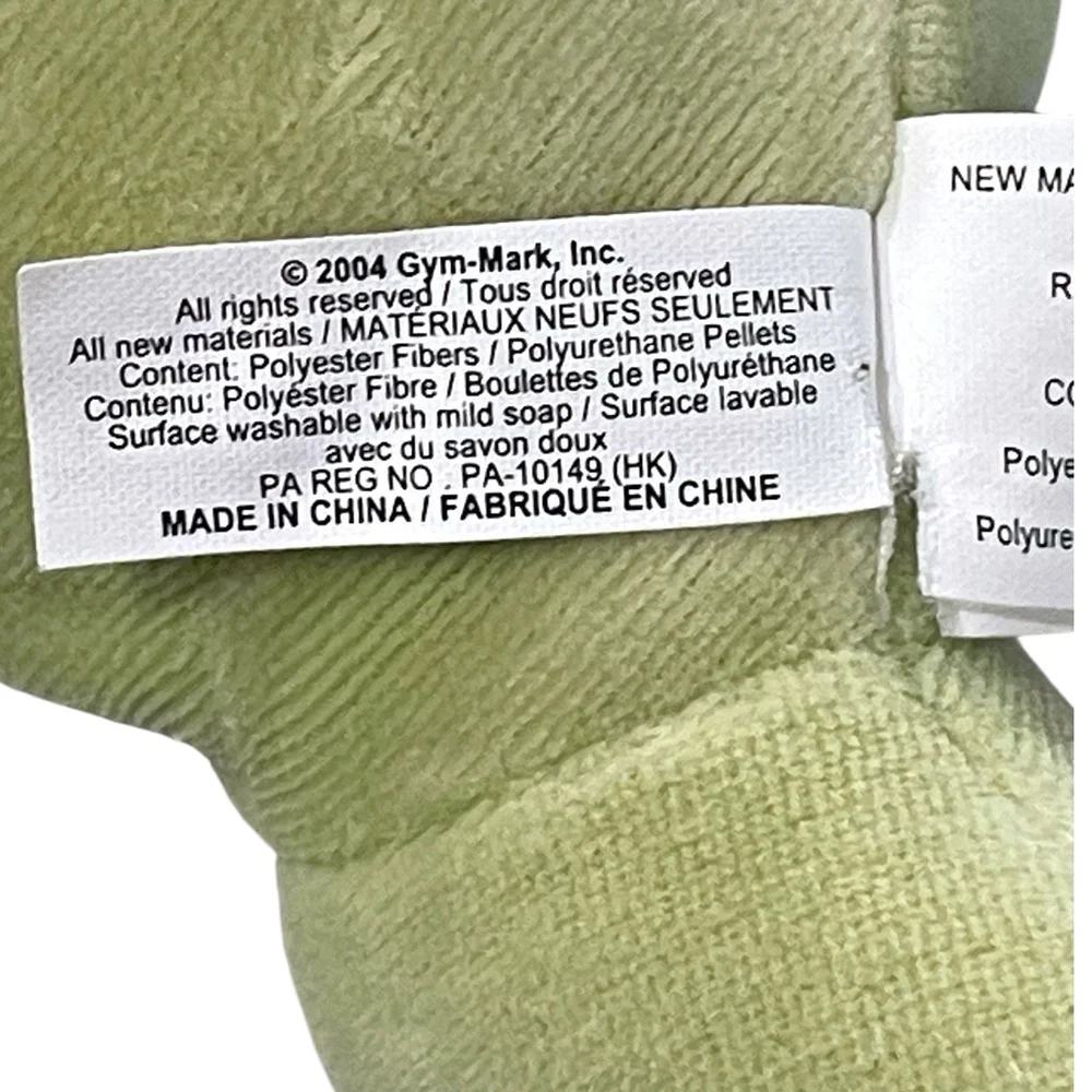 Vintage Gymboree Frog Ribbit Plush Baby Toy 2004 Stuffed Animal Green HTF 12”